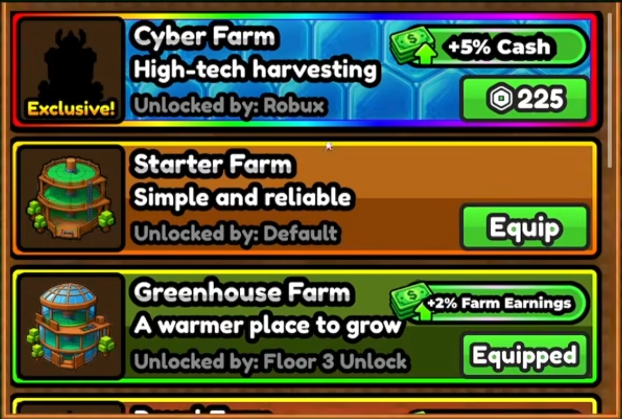Farm Skins System